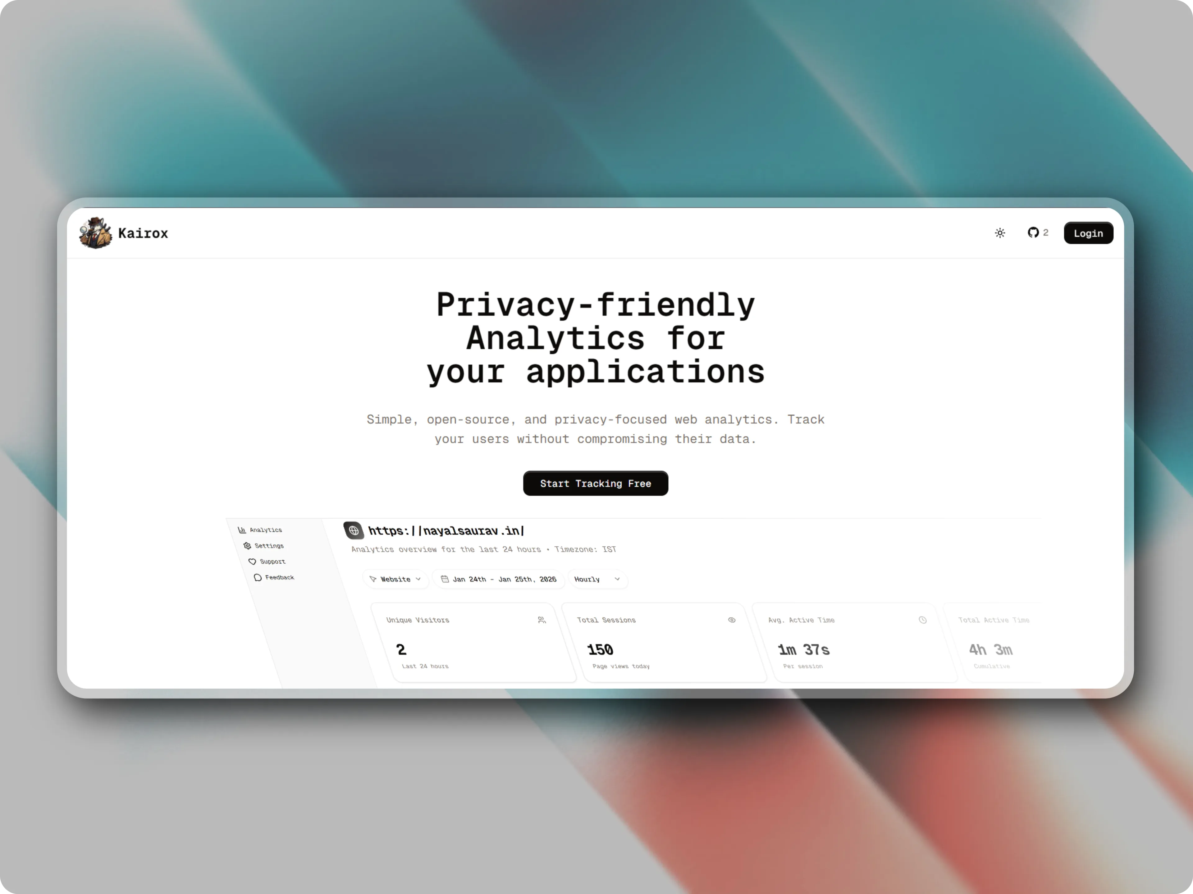 Kairox Analytics — Real-time Web Analytics